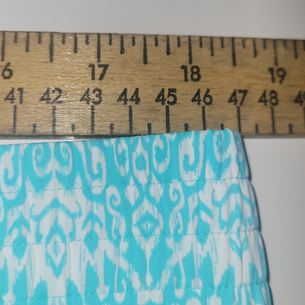 Coolibar Perissa UPF50+ Aire Tapered Pants Cropped Blue White Floral Size XL - Picture 13 of 15